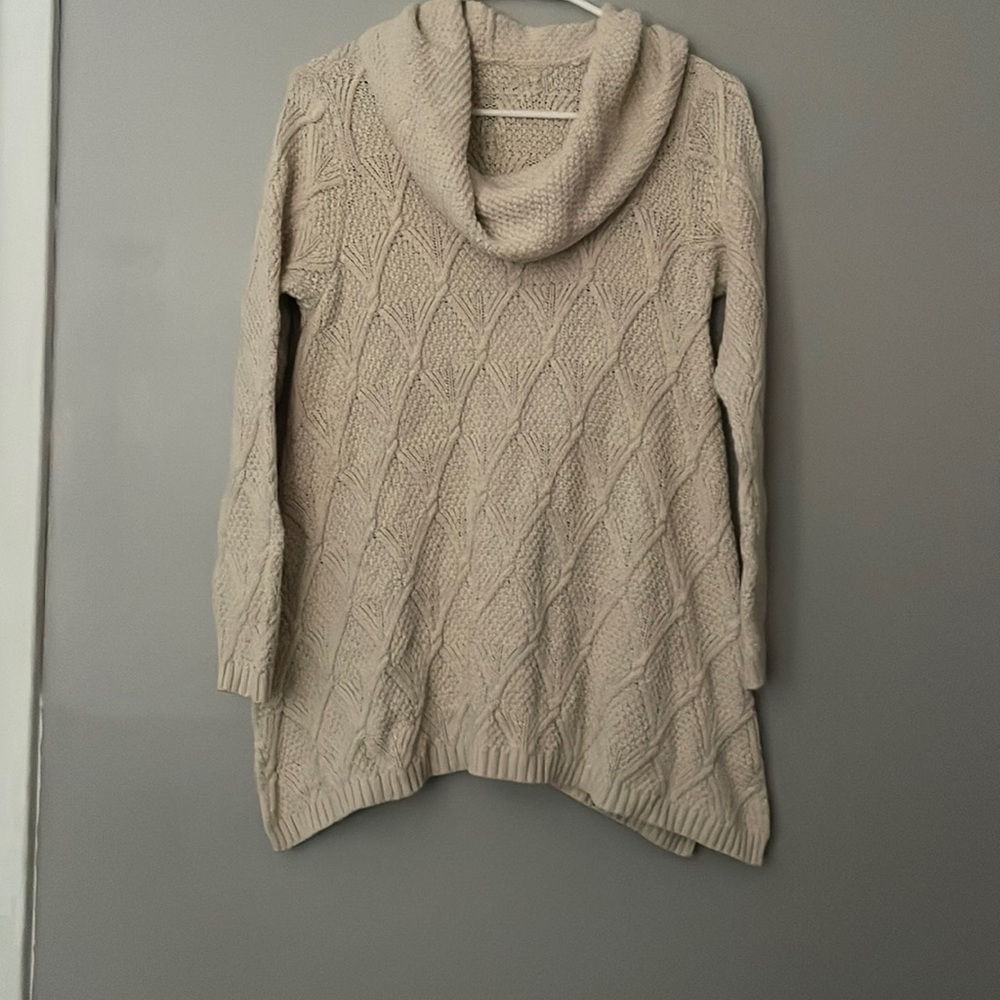 Beautiful soft cowl neck sweater. Size small. No tags in sweater. Light beige.
